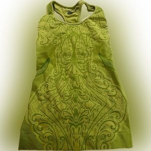 ATHLETA electric lime seamless bra tunic tank top XS